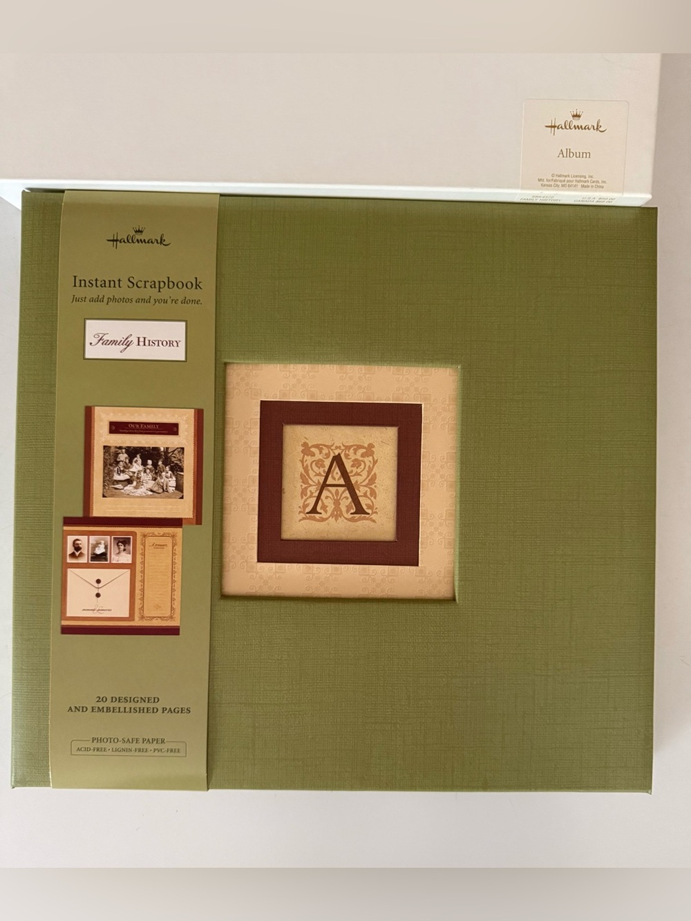 Hallmark Olive Green Family History Instant Scrapbook Album